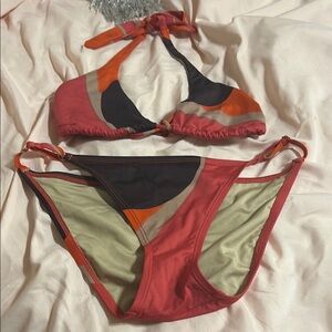 Colorful Retro Bikini Set